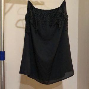 Black strapless dress